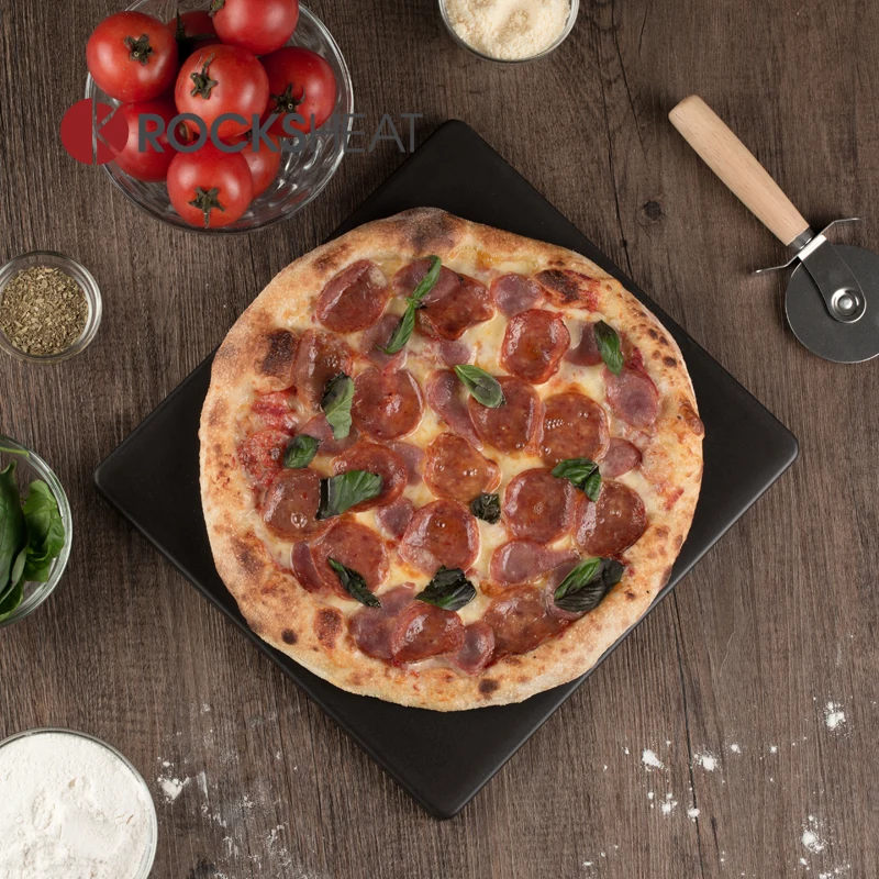 One-sided Black Ceramic Glazed High Temperature Resistant Baking Stone Plate Pizza Oven Stone for Baking Cooking Grilling
One-sided Black Ceramic Glazed High Temperature Resistant Baking Stone Plate Pizza Oven Stone for Baking Cooking Grilling