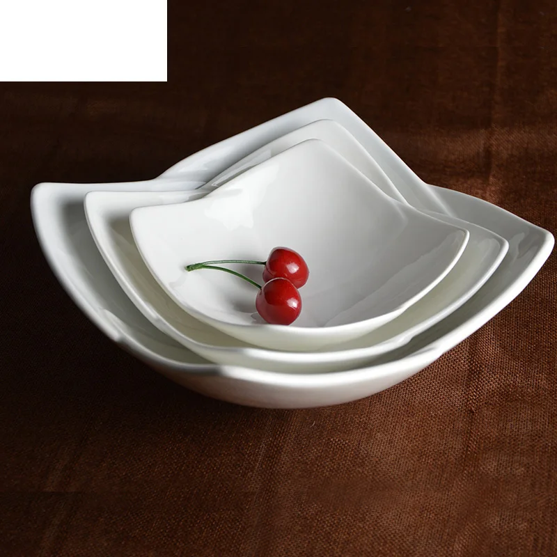Ceramic Dish Vegetable Bowl Rice Household Creative Tableware Hotel White Salad Bowl Kitchen Four-leaf Tableware Dinner Plates
Ceramic Dish Vegetable Bowl Rice Household Creative Tableware Hotel White Salad Bowl Kitchen Four-leaf Tableware Dinner Plates