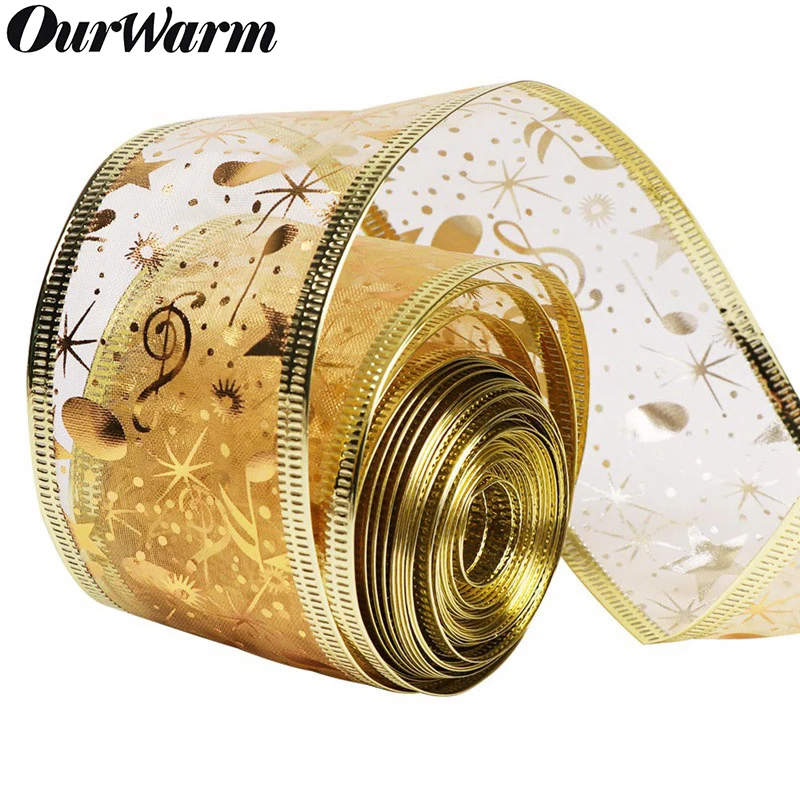 OurWarm 10 Yards Gold Christmas Organza Ribbon Gift Bow Christmas Tree Decorations Christmas Gift Wrapping Festive Party Supplie
OurWarm 10 Yards Gold Christmas Organza Ribbon Gift Bow Christmas Tree Decorations Christmas Gift Wrapping Festive Party Supplie