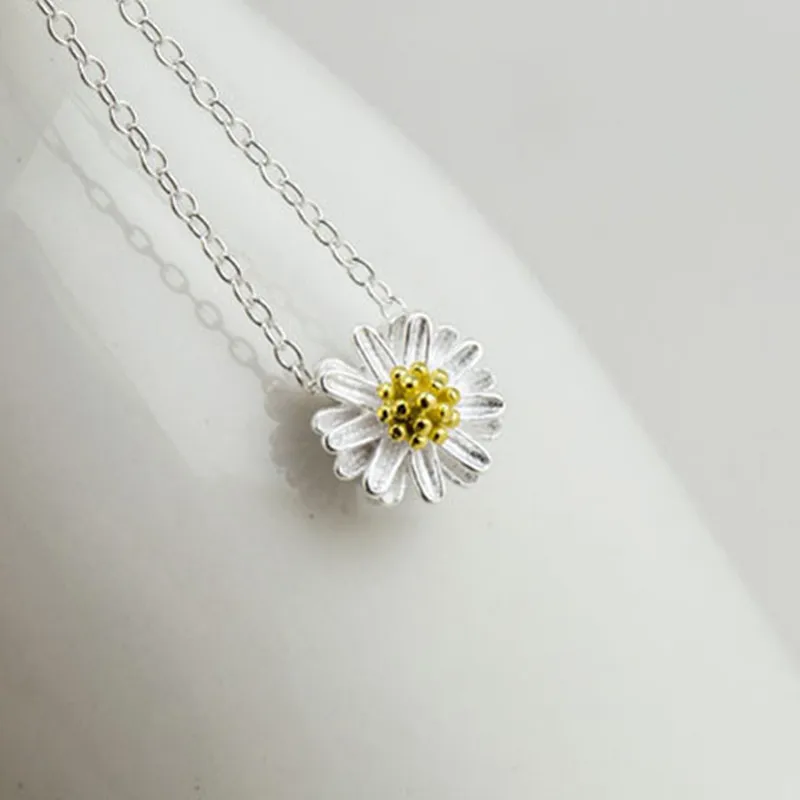 925 Sterling Silver Pendants&Necklaces Daisy Necklace Jewelry Collar Colar de Plata 2017 New Free Shipping Wedding Birthday Gift
925 Sterling Silver Pendants&Necklaces Daisy Necklace Jewelry Collar Colar de Plata 2017 New Free Shipping Wedding Birthday Gift