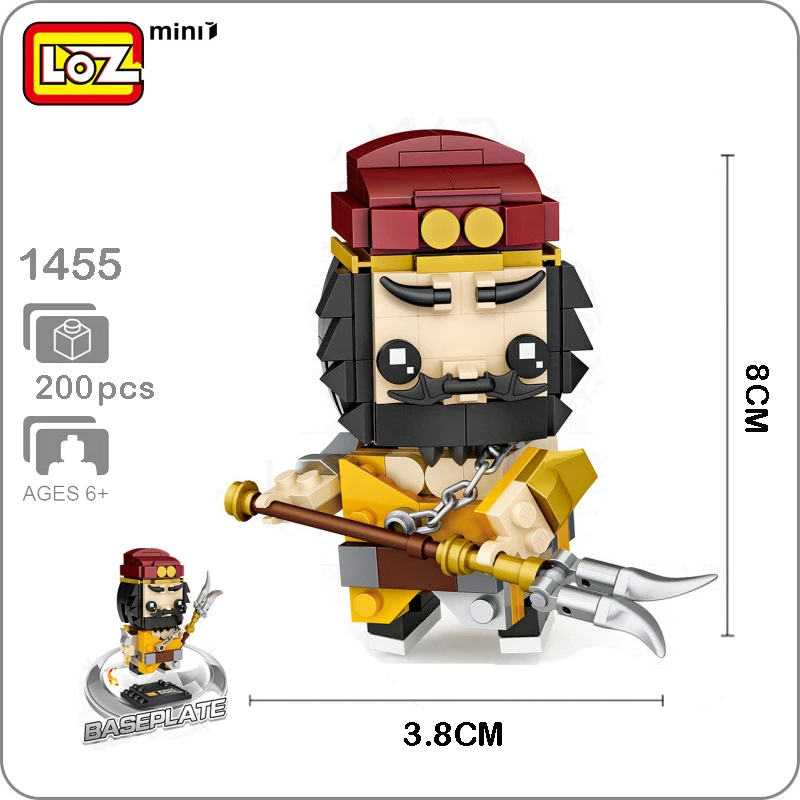 LOZ 1455 Three Kingdoms General Zhang Figure 3D Model 200pcs DIY Diamond Mini Small Building Blocks Bricks Assembly Toy no Box
LOZ 1455 Three Kingdoms General Zhang Figure 3D Model 200pcs DIY Diamond Mini Small Building Blocks Bricks Assembly Toy no Box