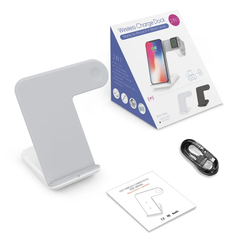 2 in 1 Wireless Chargingfor iPhone XS X 8 Plus Samsung Galaxy S9 S8 for Apple watch 1 2 3 4 Qi Fast Wireless Charger Dock Stand
2 in 1 Wireless Chargingfor iPhone XS X 8 Plus Samsung Galaxy S9 S8 for Apple watch 1 2 3 4 Qi Fast Wireless Charger Dock Stand
