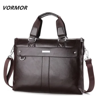 VORMOR Casual Briefcase Business Shoulder Bag Leather