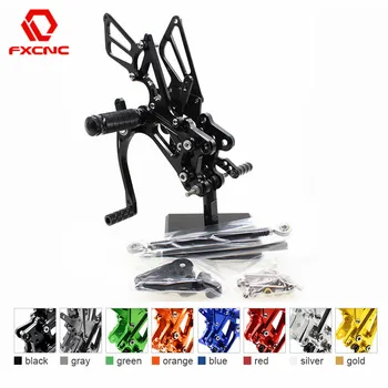 FXCNC Aluminum Adjustable Motorcycle Rearsets Rear Set Foot Pegs Pedal Footrest For HONDA CBR600RR CBR 600RR 2007 2008