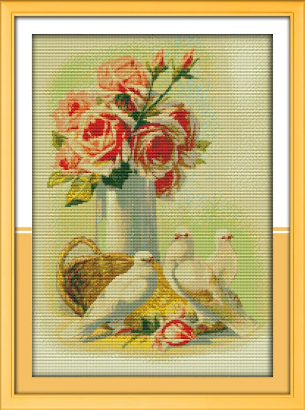 Beautiful Roses and pigeons Printed Canvas DMC Counted Chinese Cross Stitch Kits printed Cross-stitch set Embroidery Needlework
Beautiful Roses and pigeons Printed Canvas DMC Counted Chinese Cross Stitch Kits printed Cross-stitch set Embroidery Needlework