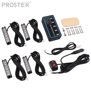 Proster 4pcs 12V/24v Waterproof IP68 Flashing Light with Rubber Mat 6LEDs per light 8 select flashing modes Vibration Resistant
Proster 4pcs 12V/24v Waterproof IP68 Flashing Light with Rubber Mat 6LEDs per light 8 select flashing modes Vibration Resistant