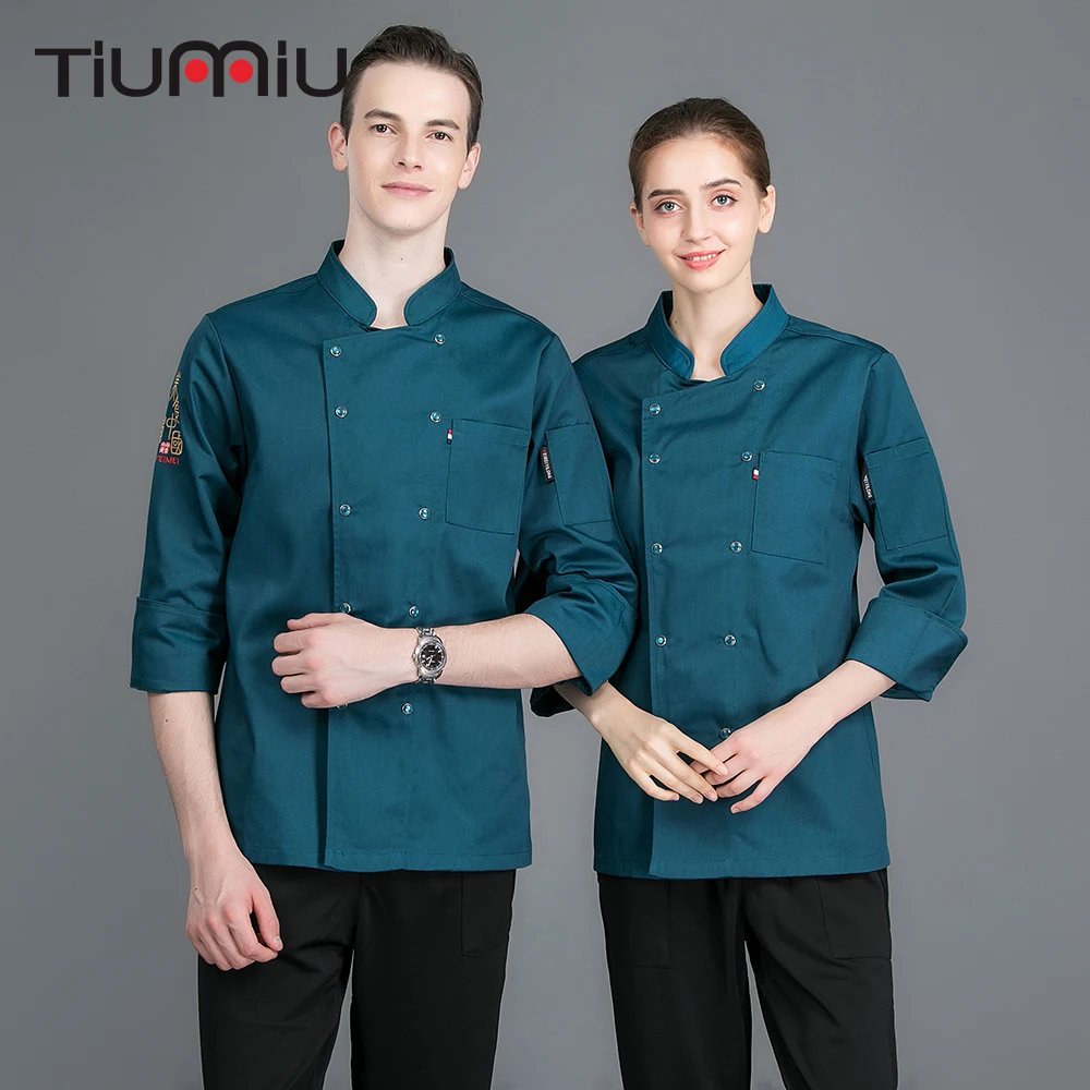 Chinese Restaurant Long Sleeves Double Breasted Chef Coat Embroidery Bakery Cafe Kitchen Cook Clothes Chef Uniforms Work Uniform
Chinese Restaurant Long Sleeves Double Breasted Chef Coat Embroidery Bakery Cafe Kitchen Cook Clothes Chef Uniforms Work Uniform