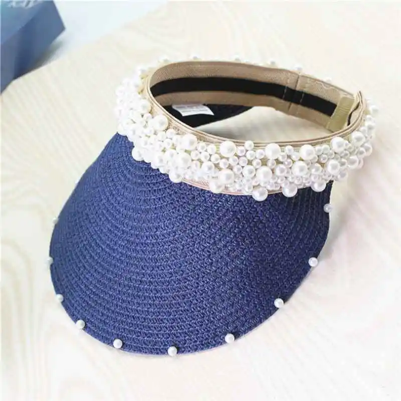 WZCX 2019 Fashion New Korean Version Pearl Empty Top Hat Straw Hat Casual Tide Solid Color Summer Cap Women'S Hat
WZCX 2019 Fashion New Korean Version Pearl Empty Top Hat Straw Hat Casual Tide Solid Color Summer Cap Women'S Hat