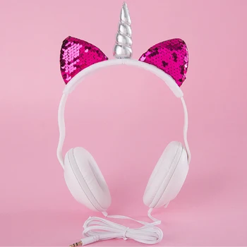 JINSERTA Cute Cat Ear Unicorns Headphones 3.5mm Wired Earphones For Mobile Phone MP3 PC Tablet Headset with Mic for Kids Adults
JINSERTA Cute Cat Ear Unicorns Headphones 3.5mm Wired Earphones For Mobile Phone MP3 PC Tablet Headset with Mic for Kids Adults