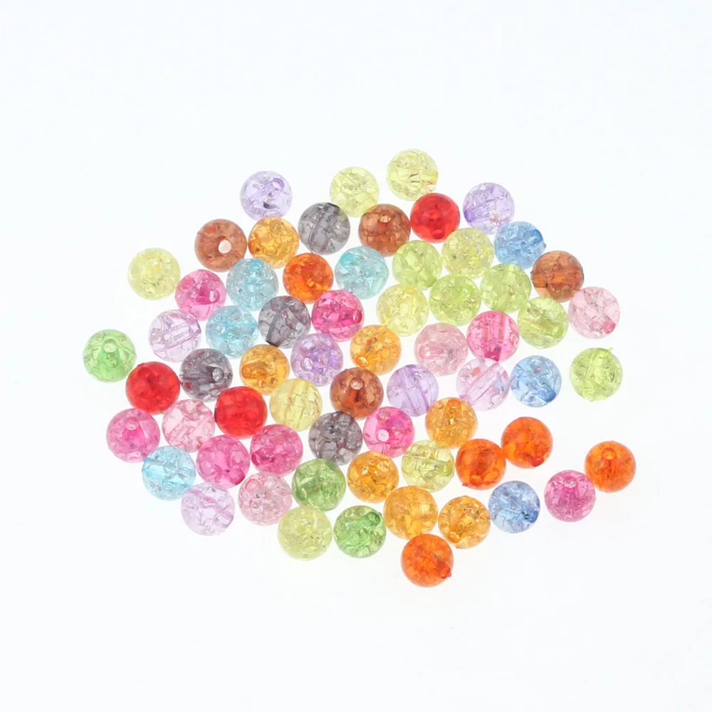 100PCs Mixed Color 8mm Acrylic Transparent Crack Round Loose Beads Broken Crack For Bracelet DIY Jewelry Making necklace
100PCs Mixed Color 8mm Acrylic Transparent Crack Round Loose Beads Broken Crack For Bracelet DIY Jewelry Making necklace
