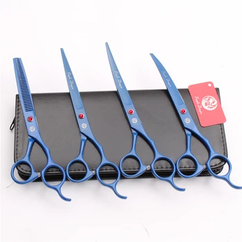 4Pcs Suit 7" 19.5cm JP Steel Purple Dragon Blue Pets Hair Grooming Shears Cutting+Thinning Scissors+UP&Down Curved Shears Z3100
4Pcs Suit 7" 19.5cm JP Steel Purple Dragon Blue Pets Hair Grooming Shears Cutting+Thinning Scissors+UP&Down Curved Shears Z3100