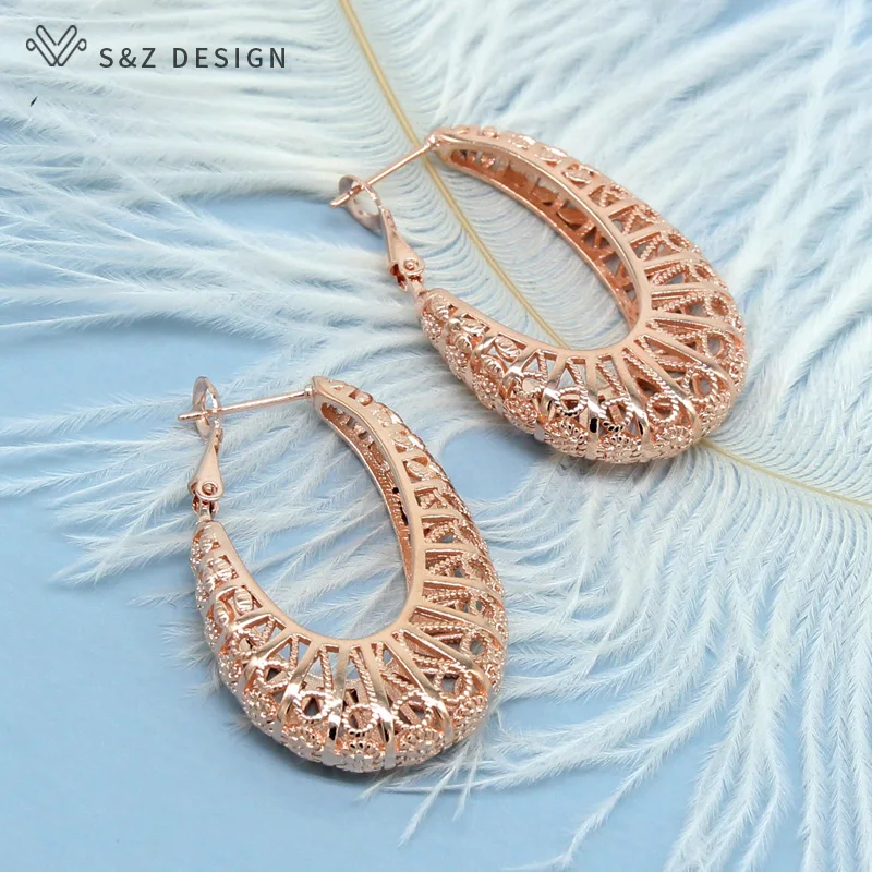 S&Z 2019 New Hollow Out Sunflower 585 Rose Gold Earring Bohemia For Women Wedding Trendy Party Fine Jewelry
S&Z 2019 New Hollow Out Sunflower 585 Rose Gold Earring Bohemia For Women Wedding Trendy Party Fine Jewelry