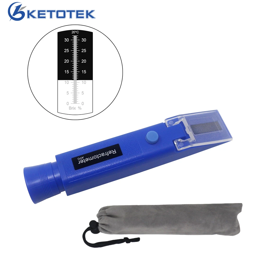 Brix Refractometer 0~32% Brix Sugar Concentration Meter Food Beverages Content Meter Tester Tool
Brix Refractometer 0~32% Brix Sugar Concentration Meter Food Beverages Content Meter Tester Tool