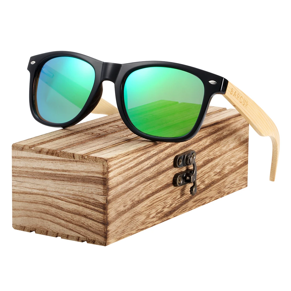 BARCUR Wood Sunglasses Men Polarized Sun glass Female Bamboo Glass Women with Spring Hinge
BARCUR Wood Sunglasses Men Polarized Sun glass Female Bamboo Glass Women with Spring Hinge