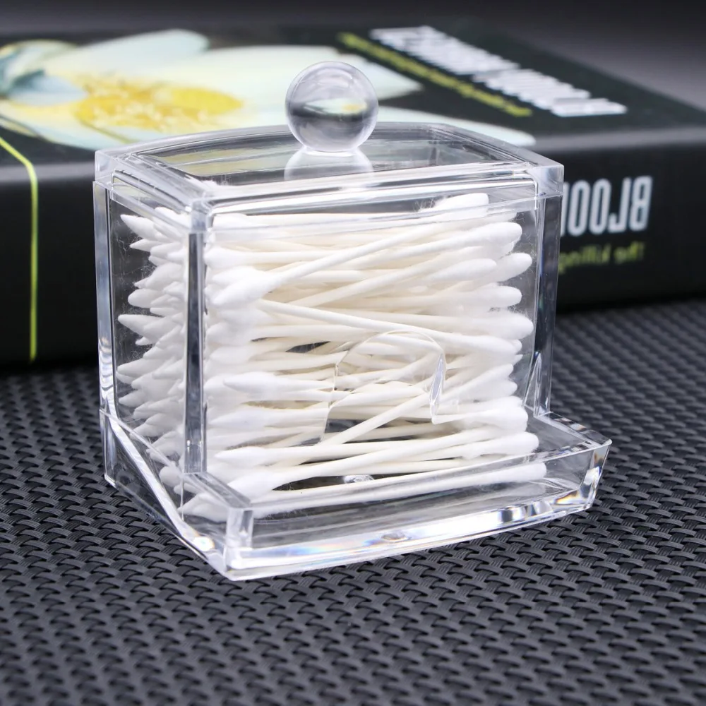 Cotton Swab Storage Dispenser Cotton Ball Swab Holder Cosmetics Makeup Storage Holder with Lid(Transparent)
Cotton Swab Storage Dispenser Cotton Ball Swab Holder Cosmetics Makeup Storage Holder with Lid(Transparent)