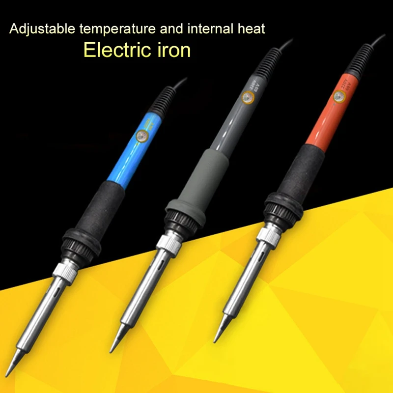 New Adjustable Temperature Electric Soldering Iron 220V 110V 60W Welding Solder Rework Station Heat Pencil 5pcs Tips Repair Tool
New Adjustable Temperature Electric Soldering Iron 220V 110V 60W Welding Solder Rework Station Heat Pencil 5pcs Tips Repair Tool