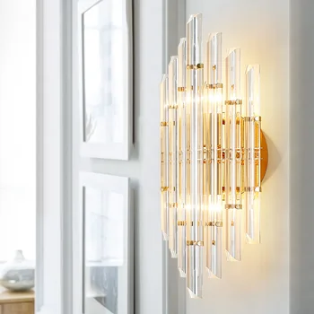 European Designer Crystal wall light Modern Model Room Lamp Creative Personality Bedroom Bedside Background Aisle led Wall Lamps
European Designer Crystal wall light Modern Model Room Lamp Creative Personality Bedroom Bedside Background Aisle led Wall Lamps