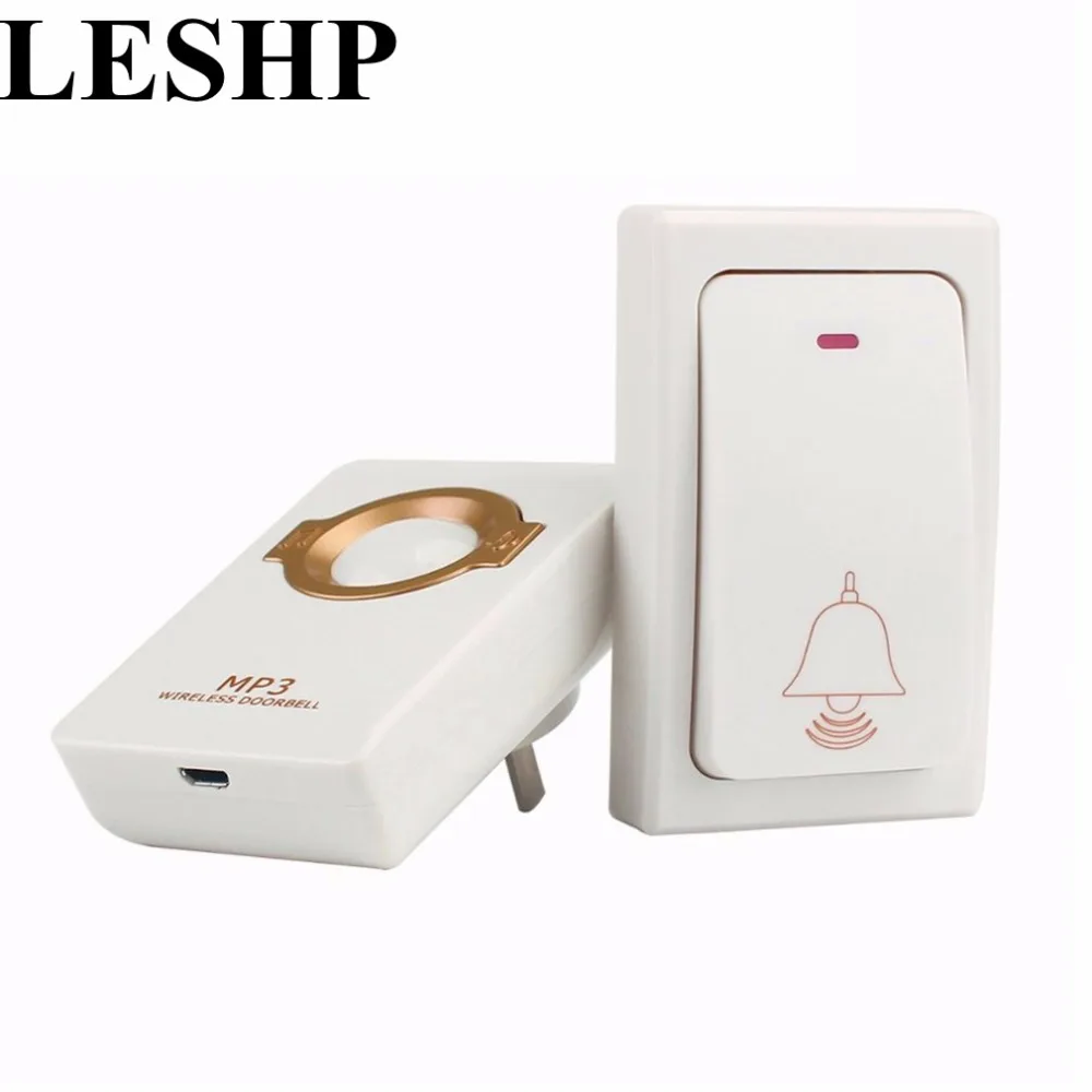 LESHP Novelty Wireless Doorbell Self-powered Remote Button and Receiver MP3 Digital Long Range IP47 Waterproof For Home Security
LESHP Novelty Wireless Doorbell Self-powered Remote Button and Receiver MP3 Digital Long Range IP47 Waterproof For Home Security