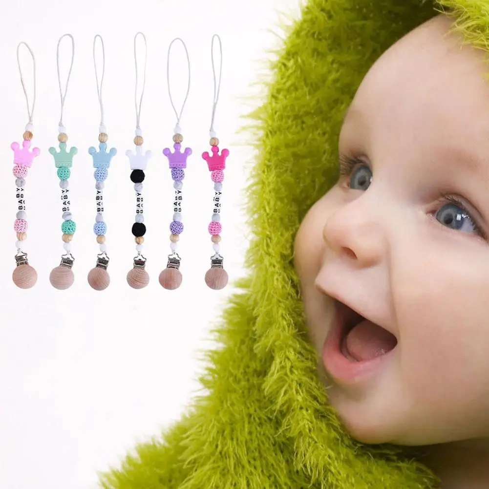 Fashion Lovely Letters Crown Knitting Ball Beads Infant Baby Teether Pacifier Chain Clip
Fashion Lovely Letters Crown Knitting Ball Beads Infant Baby Teether Pacifier Chain Clip