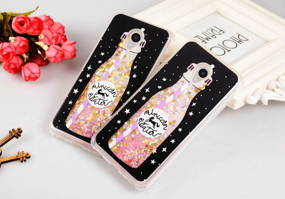 WhaY Quicksand Case For Meizu M5 Cover Silicone Fundas Bottle Fashion Liquid Glitter Back Cover For Meilan 5 M5 Case Coque Capa (5)