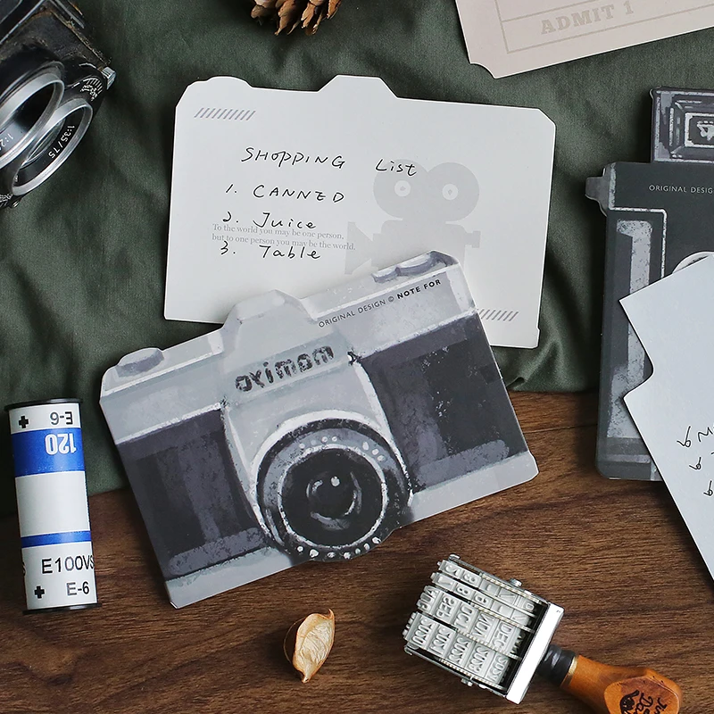 Vintage Camera Shaped Memo Pad N Times Sticky Notes Memo Notepad Travel Ticket planner stickers Bookmark Bullet Journal Statione
Vintage Camera Shaped Memo Pad N Times Sticky Notes Memo Notepad Travel Ticket planner stickers Bookmark Bullet Journal Statione