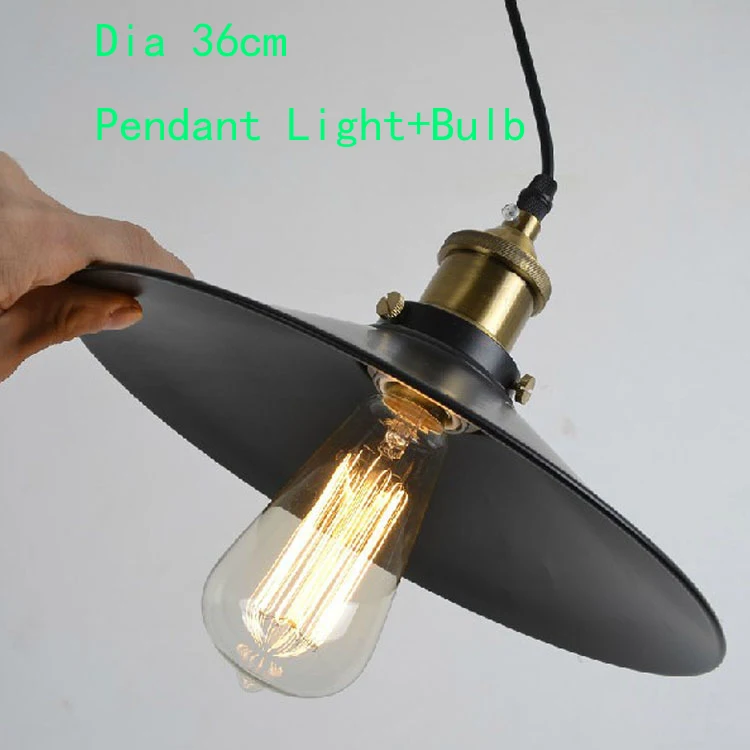 Nordic Retro Industrial Loft Edison Pendant Light Vintage Dia 360mm E27 Base Simple Pendant Lamp Lampshade With E27 Bulb
Nordic Retro Industrial Loft Edison Pendant Light Vintage Dia 360mm E27 Base Simple Pendant Lamp Lampshade With E27 Bulb