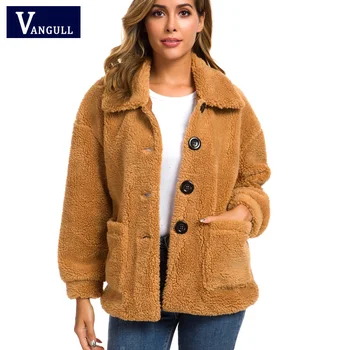 VANGULL New Women Lambs velvet Coat 2019 Autumn Winter Loose Jacket Artificial Lapel Fur Locomotive Plus velvet thick Tops
VANGULL New Women Lambs velvet Coat 2019 Autumn Winter Loose Jacket Artificial Lapel Fur Locomotive Plus velvet thick Tops