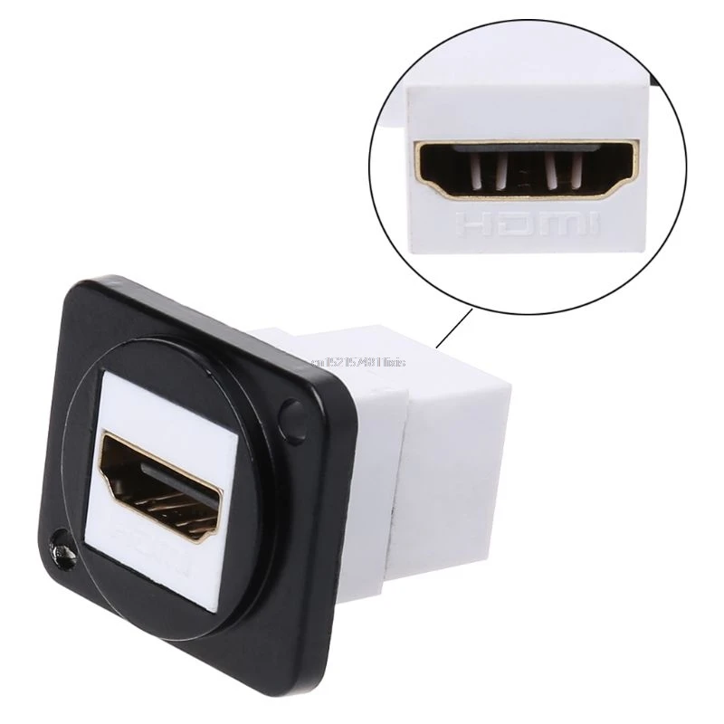Разъем D-образный металлический HDMI-совместимый разъем гнездо-гнездо для