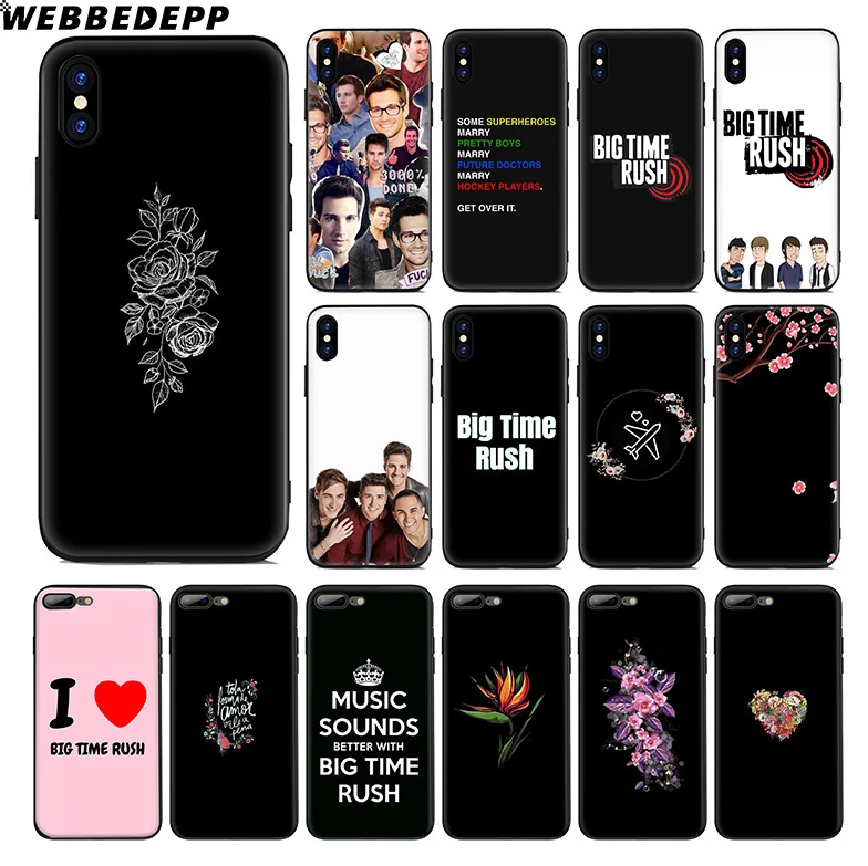 WEBBEDEPP Big Time Rush Soft Silicone Case for Apple iPhone 11 Pro Xr Xs Max X or 10 8 7 6 6S Plus 5 5S SE TPU
WEBBEDEPP Big Time Rush Soft Silicone Case for Apple iPhone 11 Pro Xr Xs Max X or 10 8 7 6 6S Plus 5 5S SE TPU