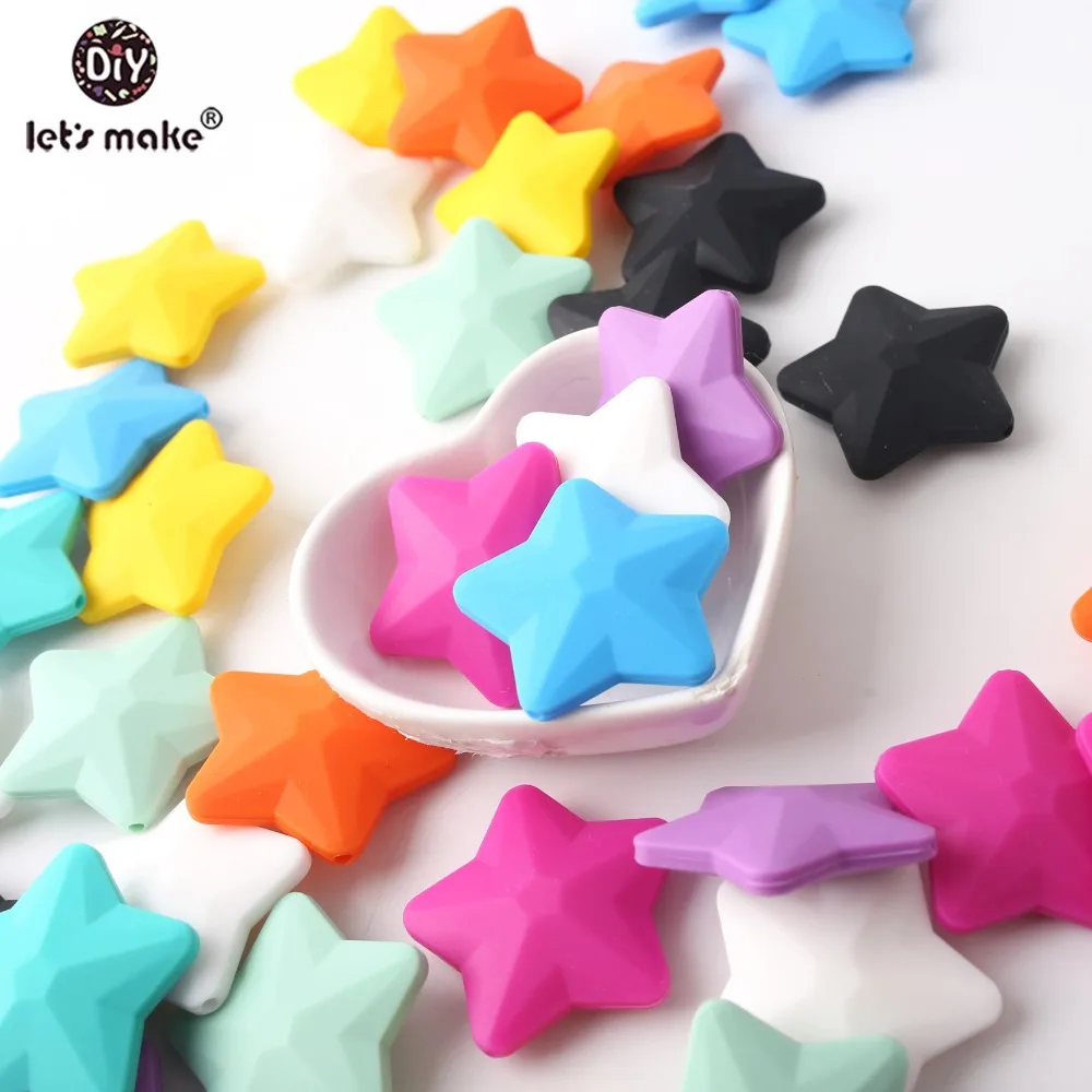 Let's Make Baby Teether 5pc 38mm Star Rounded Edge Perle Silicone Beads Food Grade Silicone Teether Teething Toys Baby Products
Let's Make Baby Teether 5pc 38mm Star Rounded Edge Perle Silicone Beads Food Grade Silicone Teether Teething Toys Baby Products