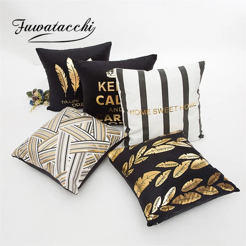 Fuwatacchi Bronzing Painting Cushion Cover Gold Geometric Pineapple Feather Decor Throw Pillows Cover Home Sofa Car Pillow Case
Fuwatacchi Bronzing Painting Cushion Cover Gold Geometric Pineapple Feather Decor Throw Pillows Cover Home Sofa Car Pillow Case