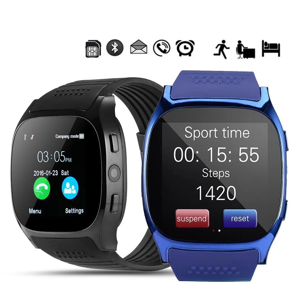 SurplusWind Smart Watch T8 Reloj Inteligente ساعة ذكية Bluetooth Color Screen Sport Watch with Camera/SIM Card TF Card slot
SurplusWind Smart Watch T8 Reloj Inteligente ساعة ذكية Bluetooth Color Screen Sport Watch with Camera/SIM Card TF Card slot