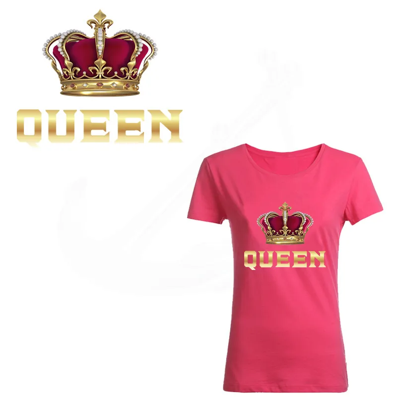 New QUEEN Crown stickers patches 26*21.7cm T-shirt Dresses Sweater Washable thermal transfer Printed iron on patch
New QUEEN Crown stickers patches 26*21.7cm T-shirt Dresses Sweater Washable thermal transfer Printed iron on patch