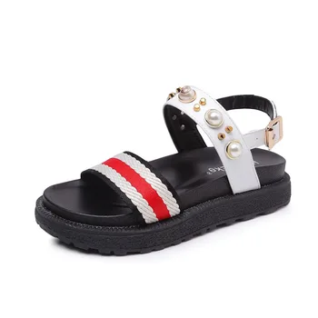 2018 new sandals female summer open toe flat wild sandal fashion color matching rhinestone platform sandals.
2018 new sandals female summer open toe flat wild sandal fashion color matching rhinestone platform sandals.