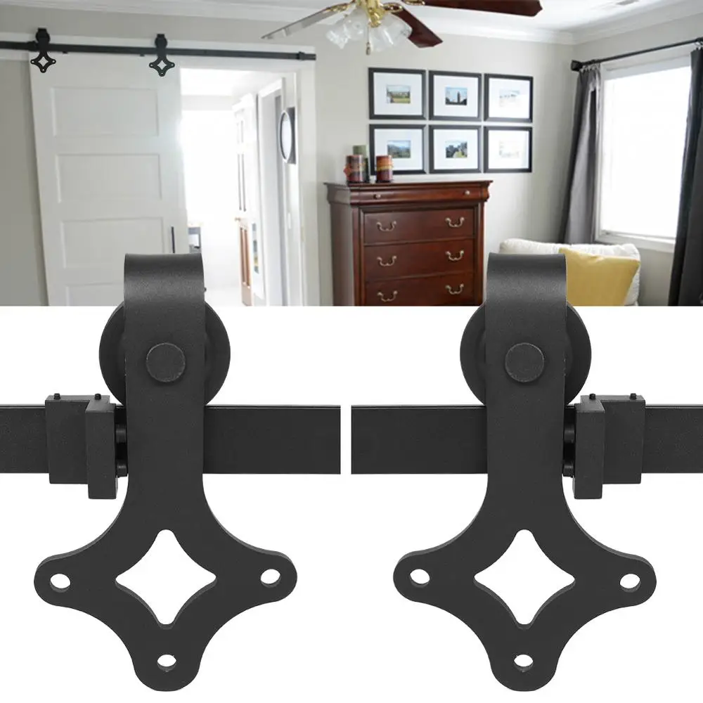 Drawer Slide 2M Wood Sliding Barn Door Track Hardware Set Hardware Steel Slide Rail Antique Track Set Black rail porte coulissan
Drawer Slide 2M Wood Sliding Barn Door Track Hardware Set Hardware Steel Slide Rail Antique Track Set Black rail porte coulissan
