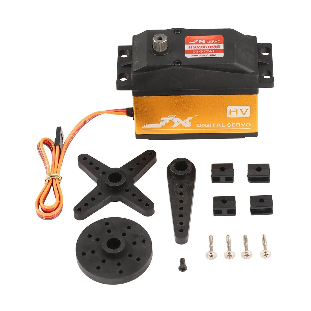 

JX PDI-HV2060 RC servo MG Metal 6.0-7.4V Digital HV Servo 62kg Torque Aluminums Case Coreless for 1/5 RC Car RC Accessories