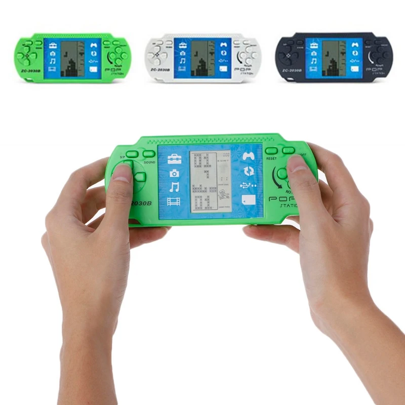 

2019 High Quality Classic Electronic LCD Tetris Game Vintage Brick Handheld Arcade Puzzle Toys Kids Child Handheld Game Players