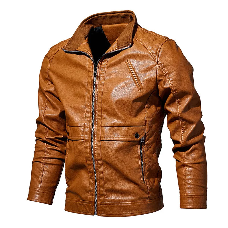 New Arrival Spring Mens Leather Jacket Fashion Vintage Leather Coat Men Plus Size M-6XL Stand Collar Coat Male chaqueta hombre
New Arrival Spring Mens Leather Jacket Fashion Vintage Leather Coat Men Plus Size M-6XL Stand Collar Coat Male chaqueta hombre