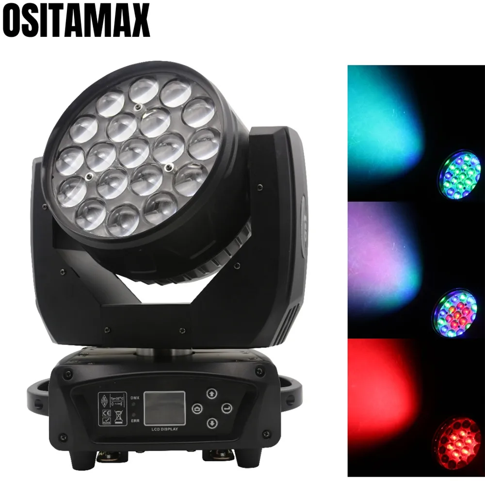Zoom Moving Head LED Light 19x15w Wash Effect RGBW 4IN1 Beam Moving Head for Nightclub Pub KTV Disco Stage
Zoom Moving Head LED Light 19x15w Wash Effect RGBW 4IN1 Beam Moving Head for Nightclub Pub KTV Disco Stage