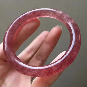 Genuine Red Natural Strawberry Quartz Gemstone Crystal Round Fashion Woman Bangle Inner Diameter 52mm 
Genuine Red Natural Strawberry Quartz Gemstone Crystal Round Fashion Woman Bangle Inner Diameter 52mm