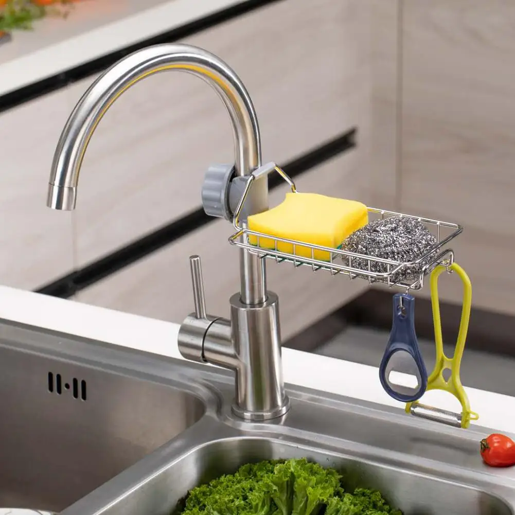 Stainless Steel Faucet Shelf Hanging Drain Storage Rack Kitchen Sundries Storage Rack For Bathroom Sponge Organize Holder
Stainless Steel Faucet Shelf Hanging Drain Storage Rack Kitchen Sundries Storage Rack For Bathroom Sponge Organize Holder
