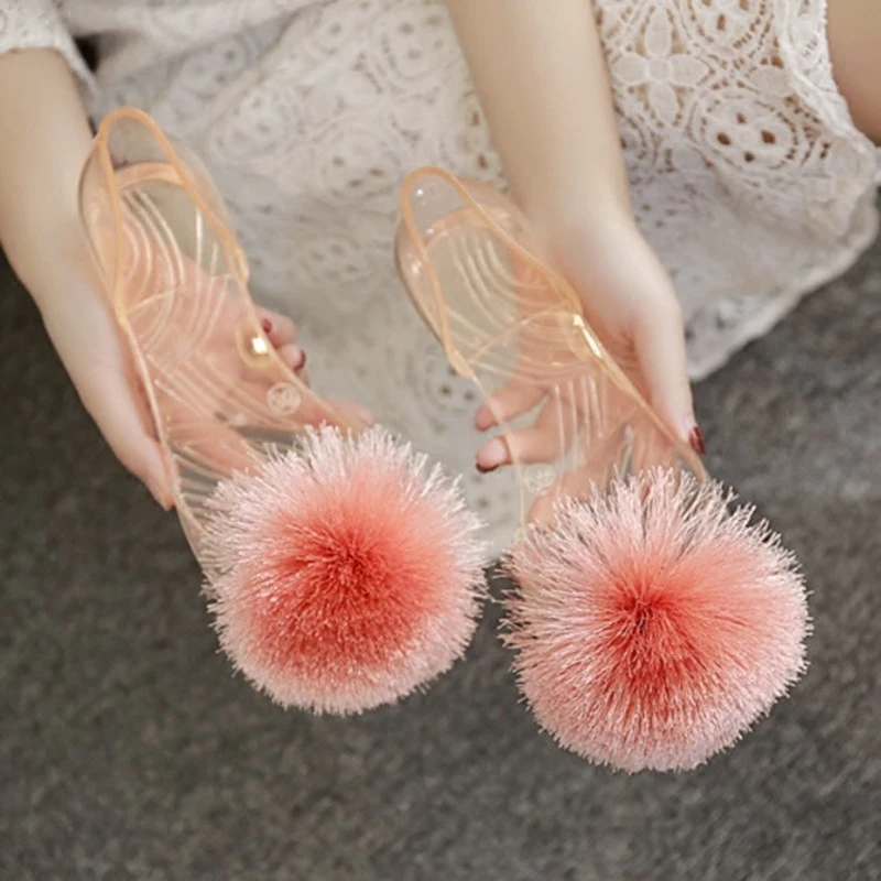 student transparent crystal jelly sandals women summer cute pompon peep toe beach sandals feminino flip flops sweet pink slipper
student transparent crystal jelly sandals women summer cute pompon peep toe beach sandals feminino flip flops sweet pink slipper