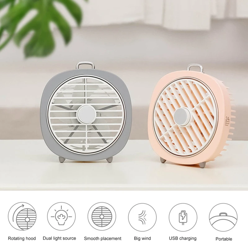 Portable USB Fan with LED light 2 Speed Adjustable Cooler Mini Fan Handy Small Desk Desktop USB Cooling Fan for Home Office
Portable USB Fan with LED light 2 Speed Adjustable Cooler Mini Fan Handy Small Desk Desktop USB Cooling Fan for Home Office