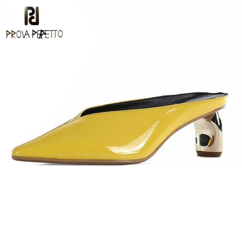 Prova Perfetto women slippers 2019 new fashion genuine leather high heels pointed toe shoes woman dress party casual sandals
Prova Perfetto women slippers 2019 new fashion genuine leather high heels pointed toe shoes woman dress party casual sandals