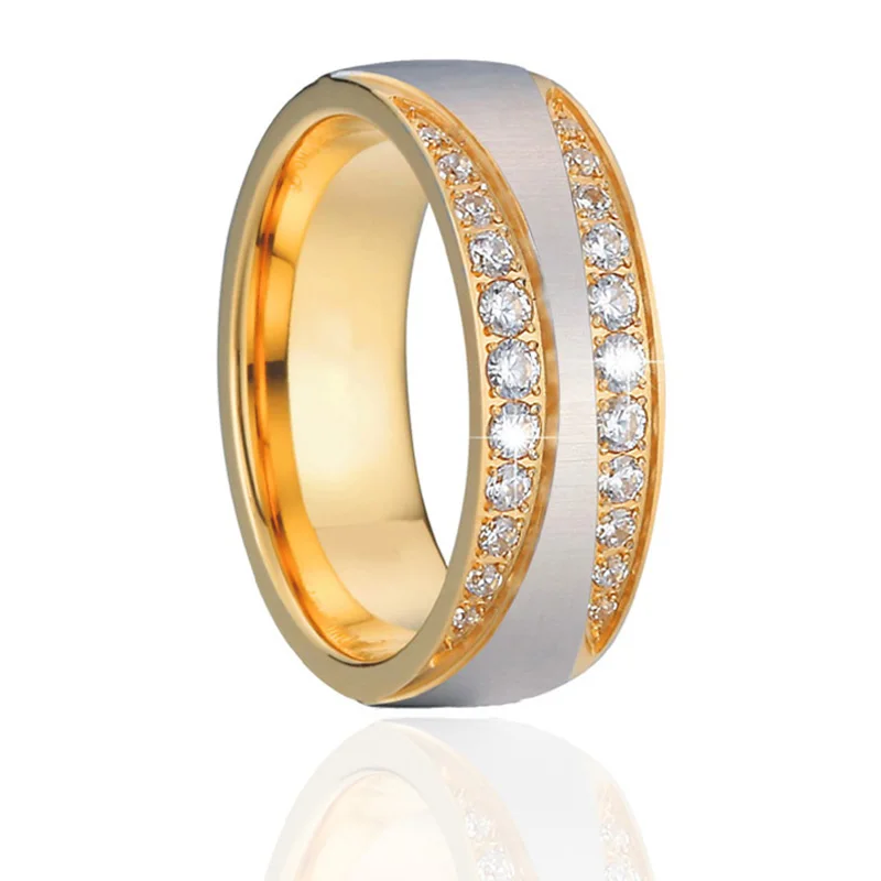 luxury cubici zirconia gold and silver color engagement wedding band promise proposal ring for women titanium jewelry
luxury cubici zirconia gold and silver color engagement wedding band promise proposal ring for women titanium jewelry