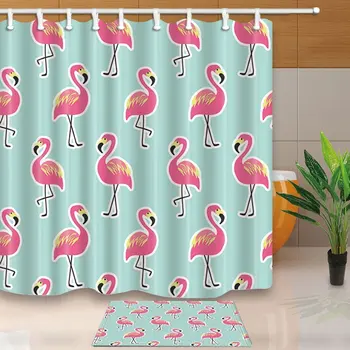 Birds Pink Flamingo on Mint Pineapple Background 69X70in Mildew Resistant Polyester Fabric Shower Curtain Suit
Birds Pink Flamingo on Mint Pineapple Background 69X70in Mildew Resistant Polyester Fabric Shower Curtain Suit