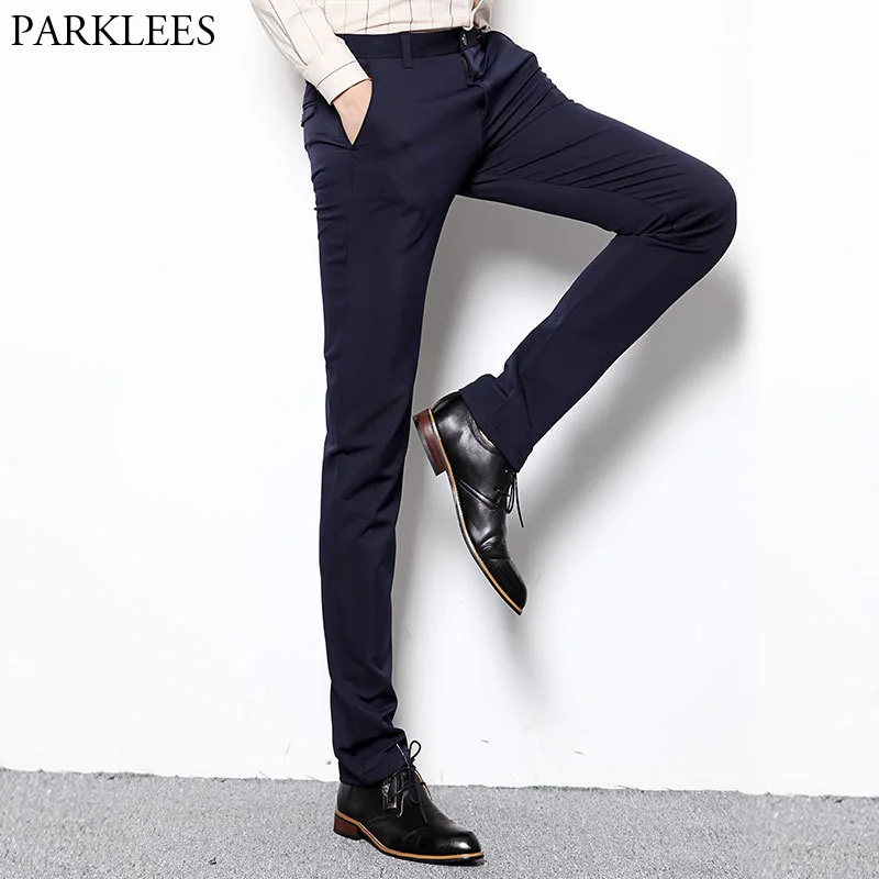 Men's Slim Fit Wrinkle-Free Casual Stretch Dress Suit Pants 2018 Brand New Slim Fit Flat Front Trousers Pantalon Costume Homme
Men's Slim Fit Wrinkle-Free Casual Stretch Dress Suit Pants 2018 Brand New Slim Fit Flat Front Trousers Pantalon Costume Homme