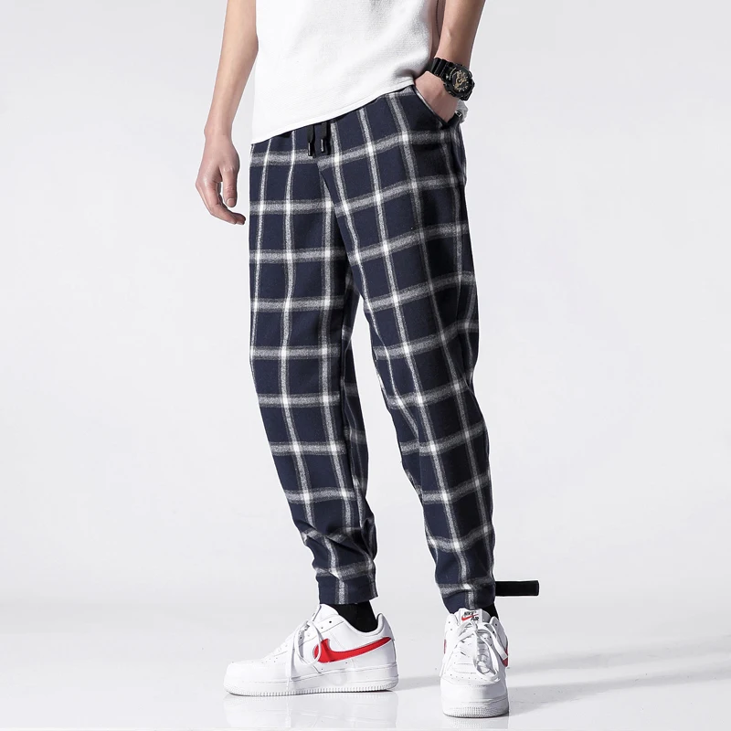 Mens Casual Plaid Velcro Foot Pants Streetwear Checkered Tartan Trousers Harajuku Elestic Waist Man Joggers Pant 5XL Plus Size
Mens Casual Plaid Velcro Foot Pants Streetwear Checkered Tartan Trousers Harajuku Elestic Waist Man Joggers Pant 5XL Plus Size