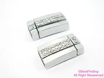 Flat magnetic clasp 12x4mm Multi strand Rhinestone clasp 12mm Flat leather clasp FC21
Flat magnetic clasp 12x4mm Multi strand Rhinestone clasp 12mm Flat leather clasp FC21