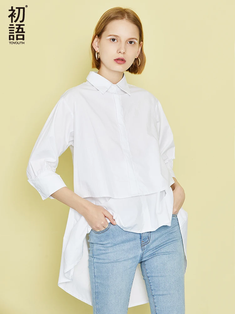 Toyouth Women Blouse Summer Three Quarter Sleeve Irregular Shirt Vintage Stylish White Blusas Ladies Tops Casual Blusa Feminina
Toyouth Women Blouse Summer Three Quarter Sleeve Irregular Shirt Vintage Stylish White Blusas Ladies Tops Casual Blusa Feminina